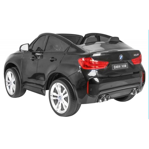 BMW X6M XXL dla 2 dzieci Lakier Czarny SUV + Pilot + Ekoskóra