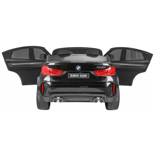 BMW X6M XXL dla 2 dzieci Lakier Czarny SUV + Pilot + Ekoskóra
