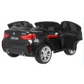 BMW X6M XXL dla 2 dzieci Lakier Czarny SUV + Pilot + Ekoskóra