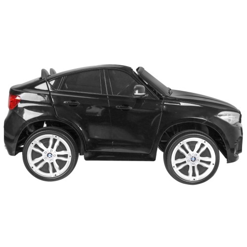 BMW X6M XXL dla 2 dzieci Lakier Czarny SUV + Pilot + Ekoskóra