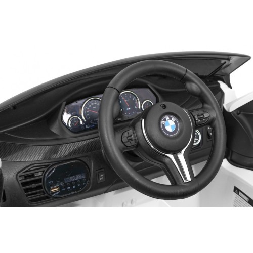 BMW X6M Elektryczne Autko dla dzieci, Biały SUV + Pilot