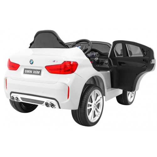 BMW X6M Elektryczne Autko dla dzieci, Biały SUV + Pilot