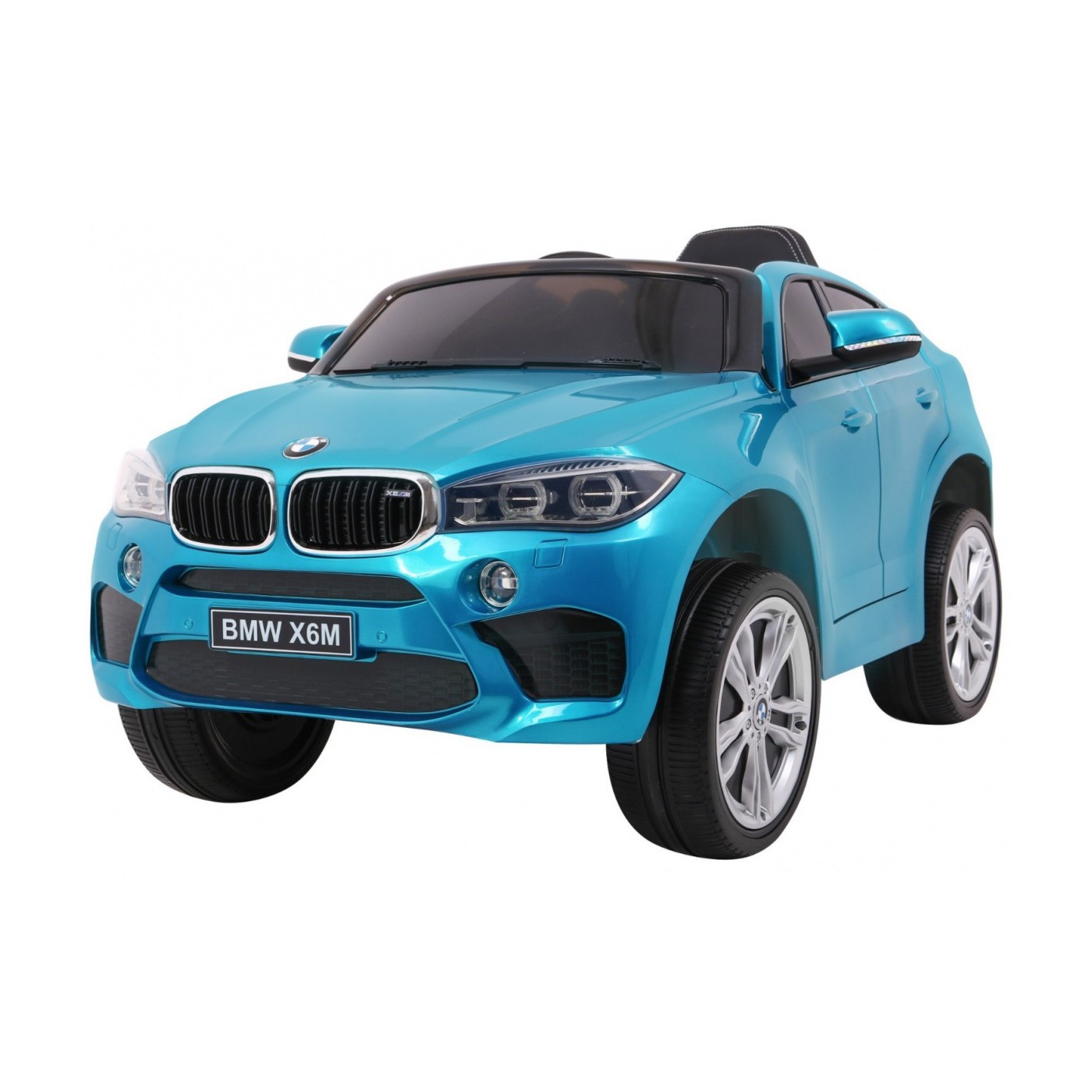 BMW X6M Elektryczne Autko dla dzieci Lakier Niebieski + Pilot + EVA + Wolny Start + Audio + LED