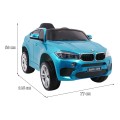 BMW X6M Elektryczne Autko, SUV dla dzieci Lakier Niebieski + Pilot