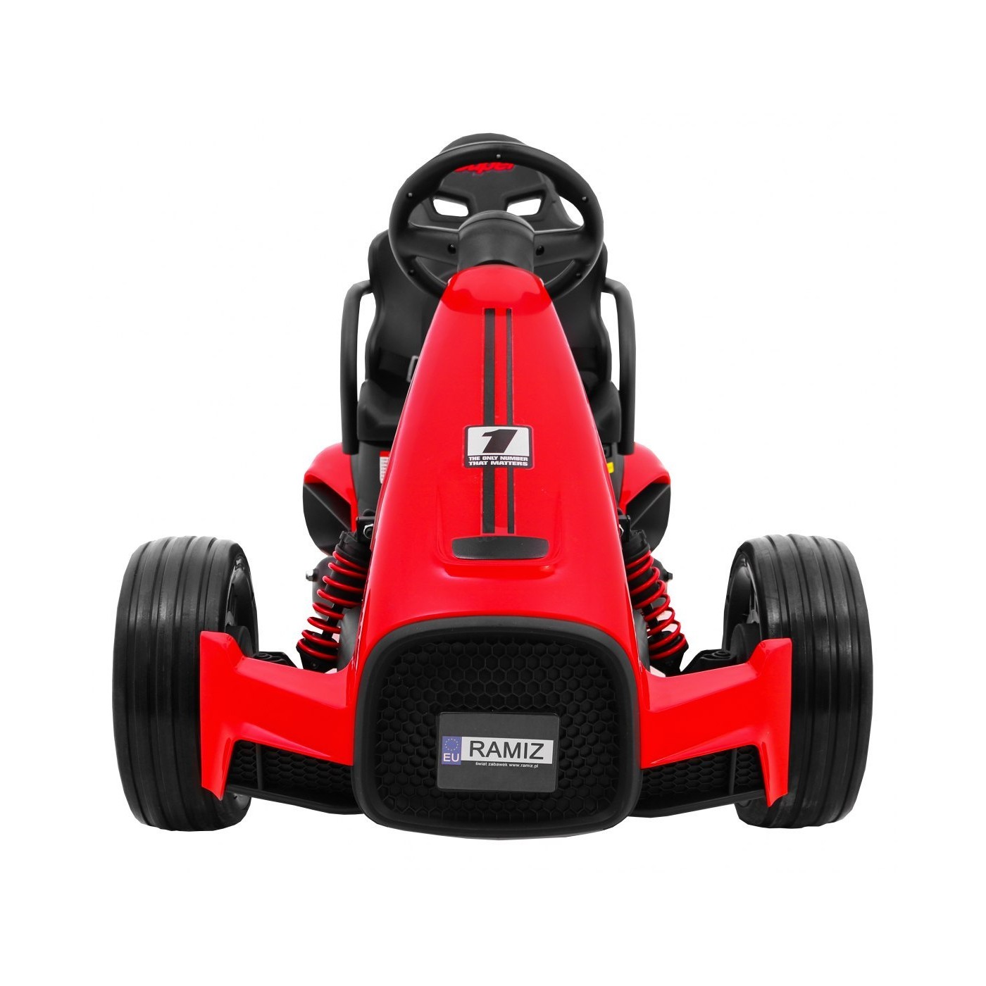 Gokart na akumulator Bolid XR-1 dla dzieci Czerwony + Regulowana kierownica + Profilowane siedzenie