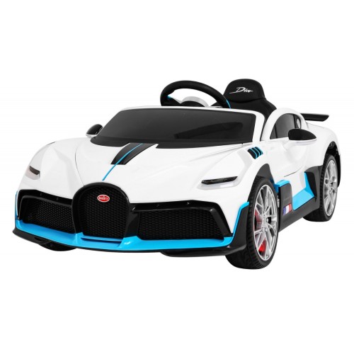 Bugatti Divo Autko na akumulator dla dzieci Biały + Pilot + EVA + Wolny Start + LED MP3