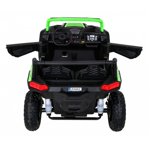 Buggy ATV Strong Racing dla 2 dzieci Zielony + Silnik bezszczotkowy + Pompowane koła + Audio LED