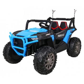 Buggy Racer dla dzieci Niebieski + Napęd 4x4 + Pilot + Wolny Start + Bagażnik + EVA + LED MP3