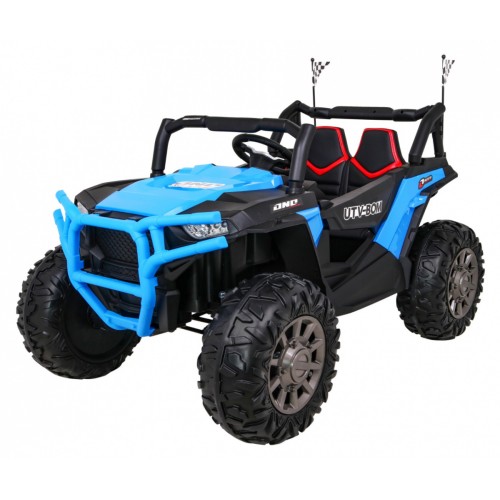 Buggy Racer dla dzieci Niebieski + Napęd 4x4 + Pilot + Wolny Start + Bagażnik + EVA + LED MP3