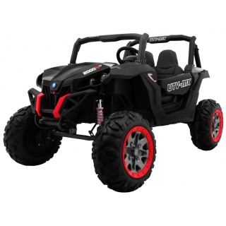 Buggy SuperStar dla dzieci Czarny + MP4 + Napęd 4x4 + Pilot + Bagażnik + LED + Blokada drzwi