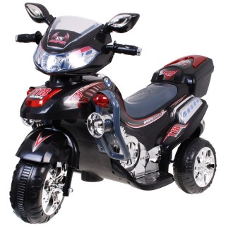 Motorek F928 na akumulator dla dzieci Czarny + Kufer + Światła + Klakson + Melodie