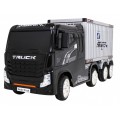 Pojazd Container Truck Czarny + Naczepa