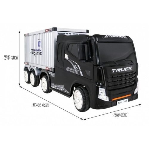 Pojazd Container Truck Czarny + Naczepa