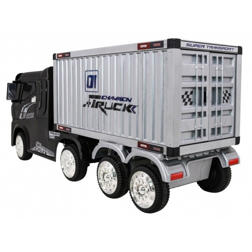 Pojazd Container Truck Czarny + Naczepa