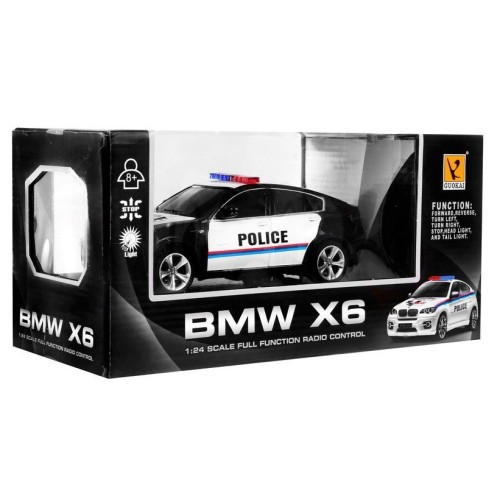 Auto 1 24 R C Licencjonowany Radiowóz Bmw X6 Policja Czarny