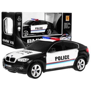 Radiowóz BMW x6 dla dzieci 8+ Zdalnie sterowana policja 1:24 Światła kogut