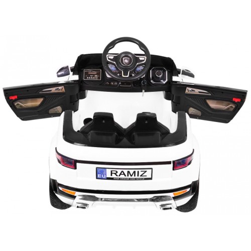 Autko Rapid Racer elektryczne dla dzieci, Biały SUV + Pilot