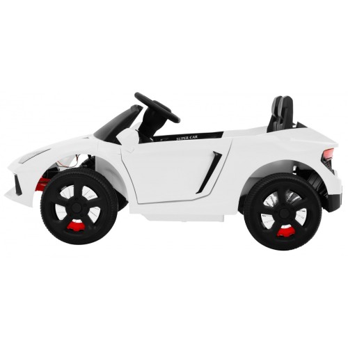 Autko Future na akumulator dla dzieci Biały + Pilot + Wolny Start + MP3 USB + LED