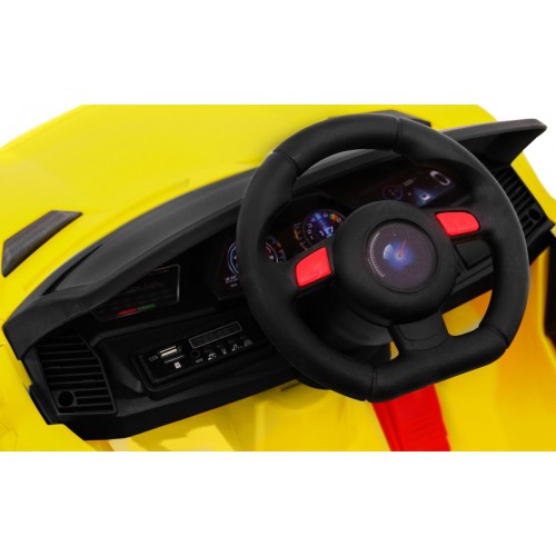 Autko Future na akumulator dla dzieci Żółty + Pilot