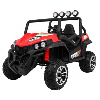 Terenowe Grand Buggy Lift dla dzieci Czerwony + Napęd 4x4 + Pilot + Bagażnik + Radio MP3 + LED