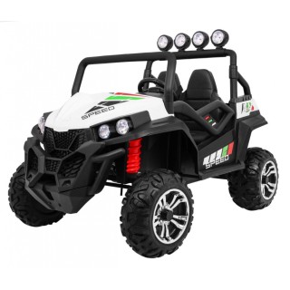 Grand Buggy Strong Lift dla dzieci Biały + Napęd 4x4 + Pilot + Bagażnik + Radio MP3 + LED