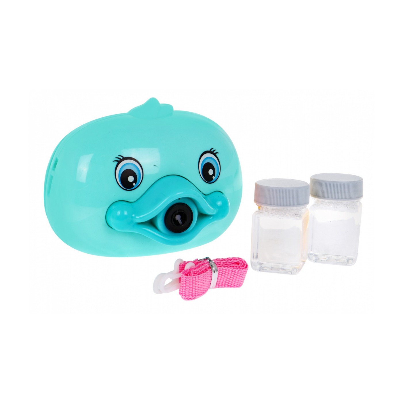 Kaczka do robienia baniek mydlanych dla dzieci 3+ niebieska Interaktywna zabawka Aparat