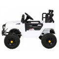Autko Jeep Dark Night na akumulator dla dzieci Biały + Wolny Start + EVA + Audio LED