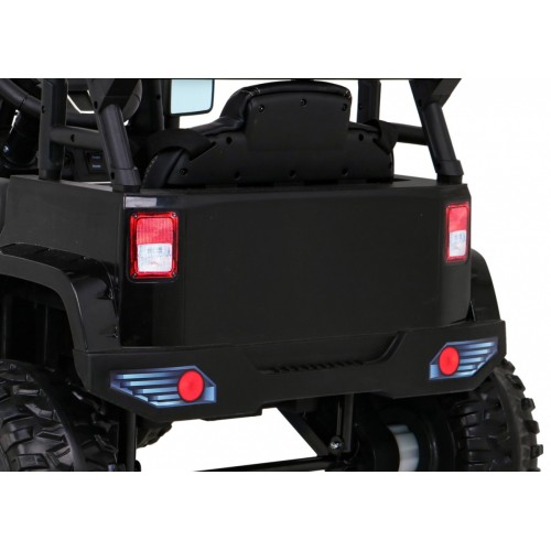 Autko Jeep Dark Night na akumulator dla dzieci Czarny + Wolny Start + EVA + Audio LED