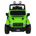 Jeep Wrangler Rubicon na akumulator dla dzieci Zielony + Pilot + Radio MP3 LED + Koła EVA