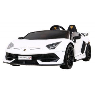 Lamborghini SVJ DRIFT dla 2 dzieci Biały + Funkcja driftu + Pilot
