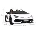 Lamborghini SVJ DRIFT dla 2 dzieci Biały + Funkcja driftu + Pilot + MP3 LED + Wolny Start