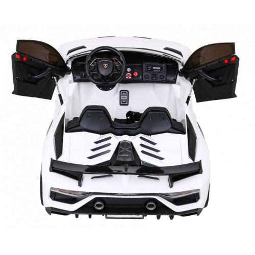 Lamborghini SVJ DRIFT dla 2 dzieci Biały + Funkcja driftu + Pilot + MP3 LED + Wolny Start