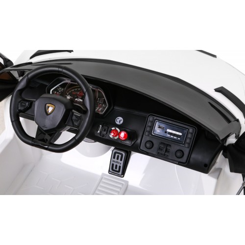 Lamborghini SVJ DRIFT dla 2 dzieci Biały + Funkcja driftu + Pilot + MP3 LED + Wolny Start