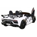 Lamborghini SVJ DRIFT dla 2 dzieci Biały + Funkcja driftu + Pilot + MP3 LED + Wolny Start