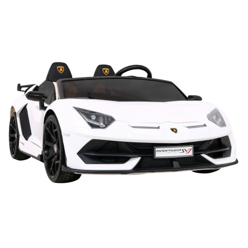 Lamborghini SVJ DRIFT dla 2 dzieci Biały + Funkcja driftu + Pilot + MP3 LED + Wolny Start