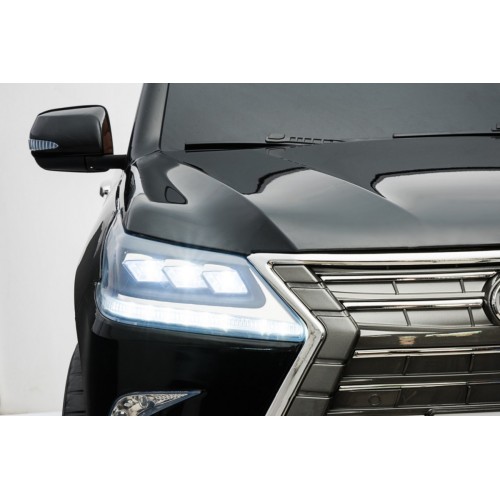 Lexus LX570 Lakierowane Autko dla 2 dzieci Czarny + Pilot + Koła EVA + Radio MP3 LED