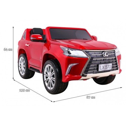 Lexus LX570 Lakierowane Autko dla 2 dzieci Czerwony SUV + Pilot
