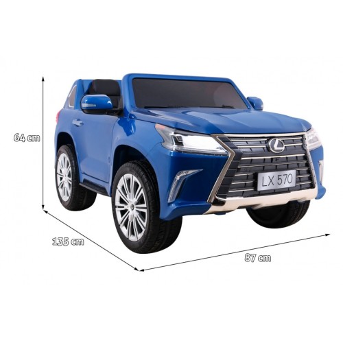 Lexus LX570 Lakierowane Autko dla 2 dzieci Niebieski  SUV + Pilot