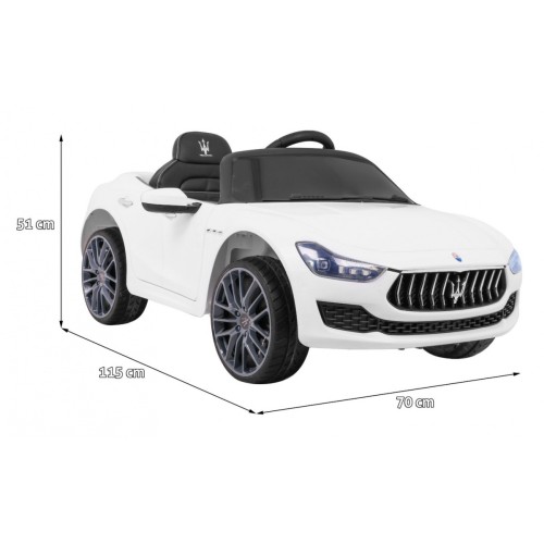 Maserati Ghibli na akumulator dla dzieci Biały + Pilot