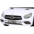 Mercedes Benz AMG SL65 S elektryczny dla dzieci Biały + Pilot + Audio LED + Ekoskóra + EVA + Wolny Start
