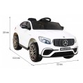 Mercedes Benz GLC63S dla dzieci, Biały SUV + Pilot + Napęd 4x4