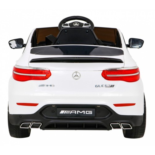 Mercedes Benz GLC63S dla dzieci, Biały SUV + Pilot + Napęd 4x4