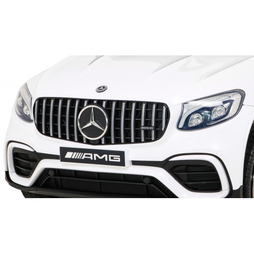 Mercedes Benz GLC63S dla dzieci, Biały SUV + Pilot + Napęd 4x4