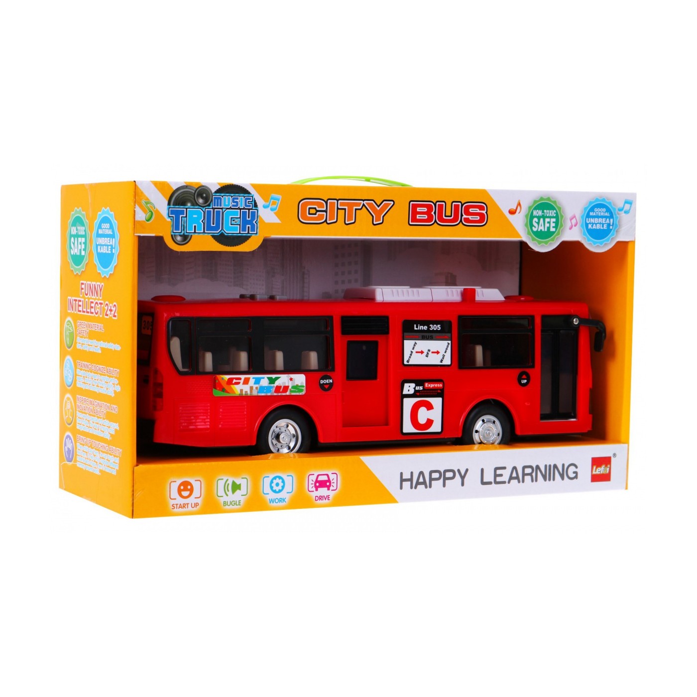 Interaktywny Autobus szkolny dla dzieci 3+ czerwony + Otwierane drzwi + Dźwięki Światła
