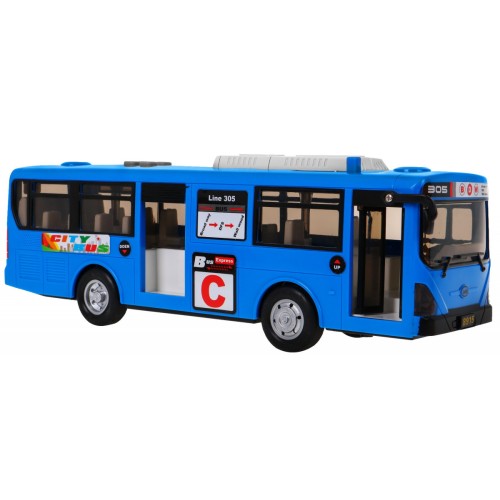 Interaktywny Autobus szkolny dla dzieci 3+ niebieski + Otwierane drzwi + Dźwięki Światła