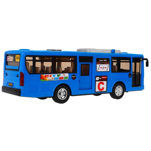 Interaktywny Autobus szkolny dla dzieci 3+ niebieski + Otwierane drzwi + Dźwięki Światła