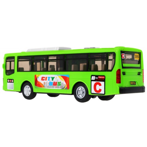 Interaktywny Autobus szkolny dla dzieci 3+ zielony + Otwierane drzwi + Dźwięki Światła