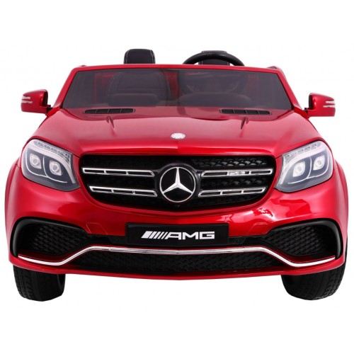 Auto na akumulator Mercedes AMG GLS63 dla dzieci Czerwony + Lakierowany + 4x4 + Nawiew powietrza