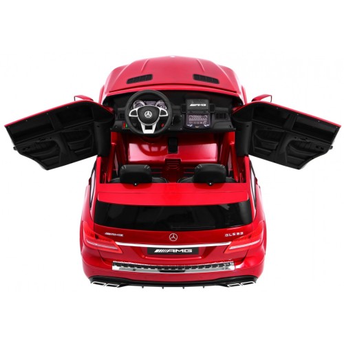 Auto na akumulator Mercedes AMG GLS63 dla dzieci Czerwony SUV + Lakierowany + 4x4