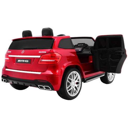 Auto na akumulator Mercedes AMG GLS63 dla dzieci Czerwony SUV + Lakierowany + 4x4